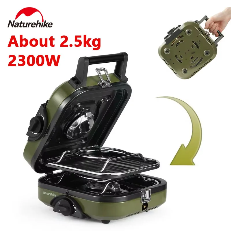 

Naturehike Foldable Gas Stove Burner Double Cooker Outdoor Camping Supply Electronic Ignition Picnic High Power 2300W Portable