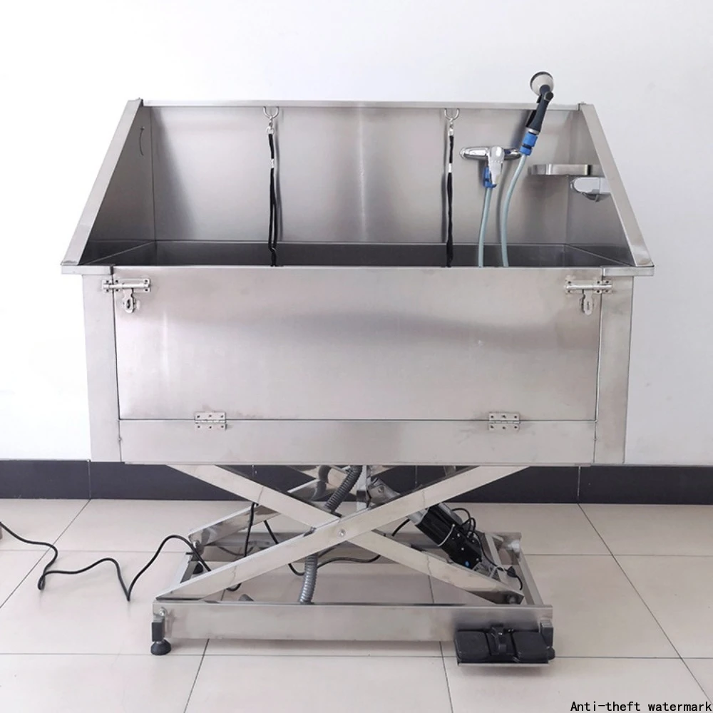 

Электрическая подъемная ванна для домашних животных из нержавеющей стали 2025 года, ванна для собак большой емкости, изготовлена из нержавеющей стали 304, легко чистится