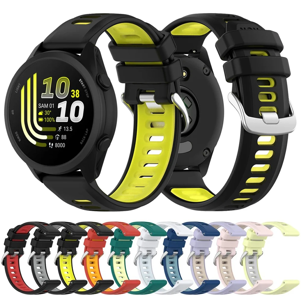 Silicone Strap For Garmin Venu 4 3 2 45mm/Active 6 5/Vivoactive 5 6 20mm 22mm Band For Forerunner 170 70 570 165 265 245 55 970