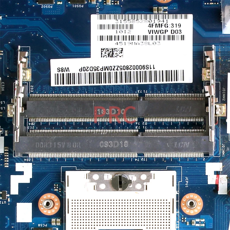 Imagem -04 - Placa-mãe Portátil para Lenovo G400 La-9631p Slj8e Hm76 216084100 2g 90002805 Notebook Mainboard