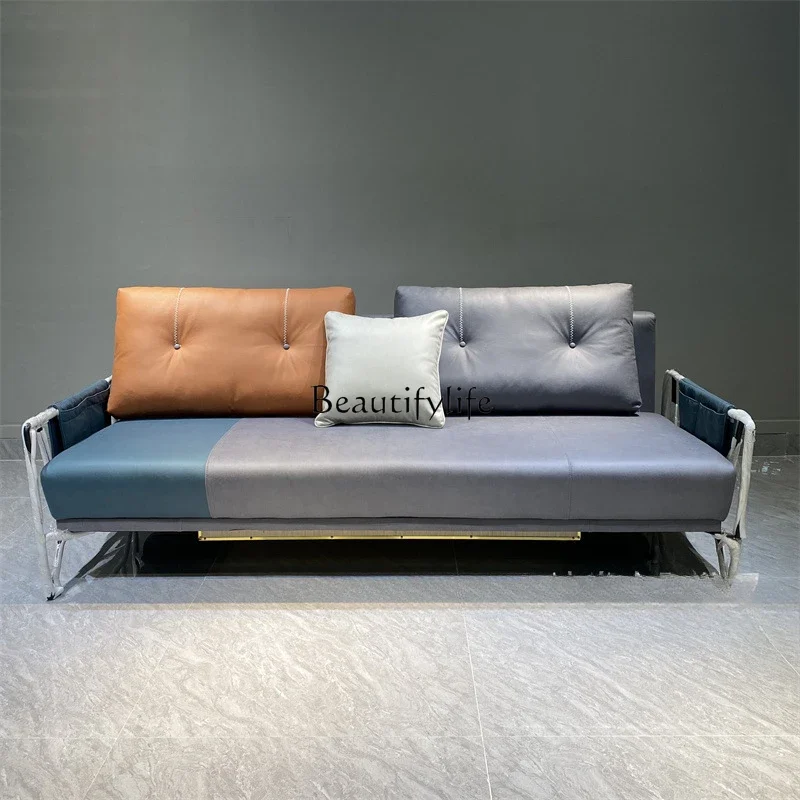 

Modern simple and stylish multi-functional small apartment with storage function sofa bed