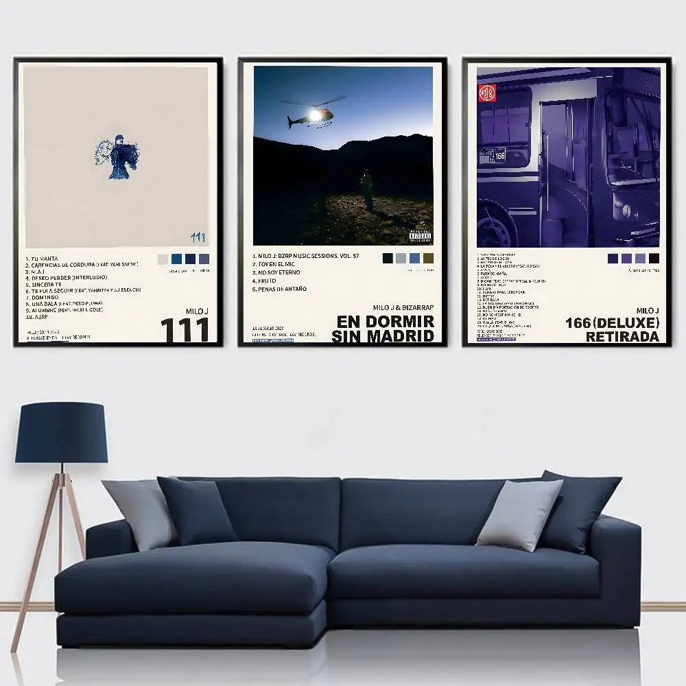 Popular Rapper Singer M-Milo J High Quality Poster Stickers Gift For Living Room Aesthetic Wall Decoration Painting