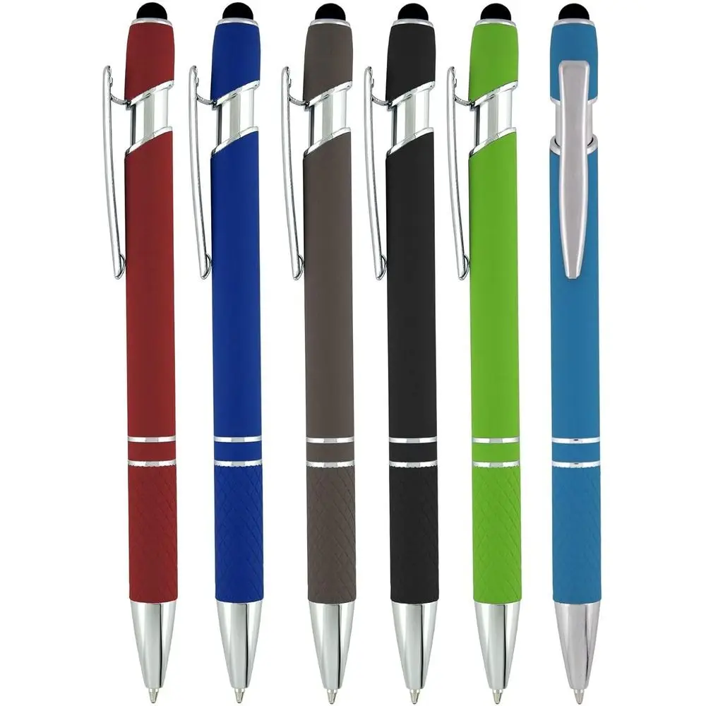 

2-in-1 Stylus Bint Pen or Touch Sns - Compatible with Ipad, iPe, Android - Unil Pens or Tablet - Multi-Use Bint Tip Pens, 6 Pack