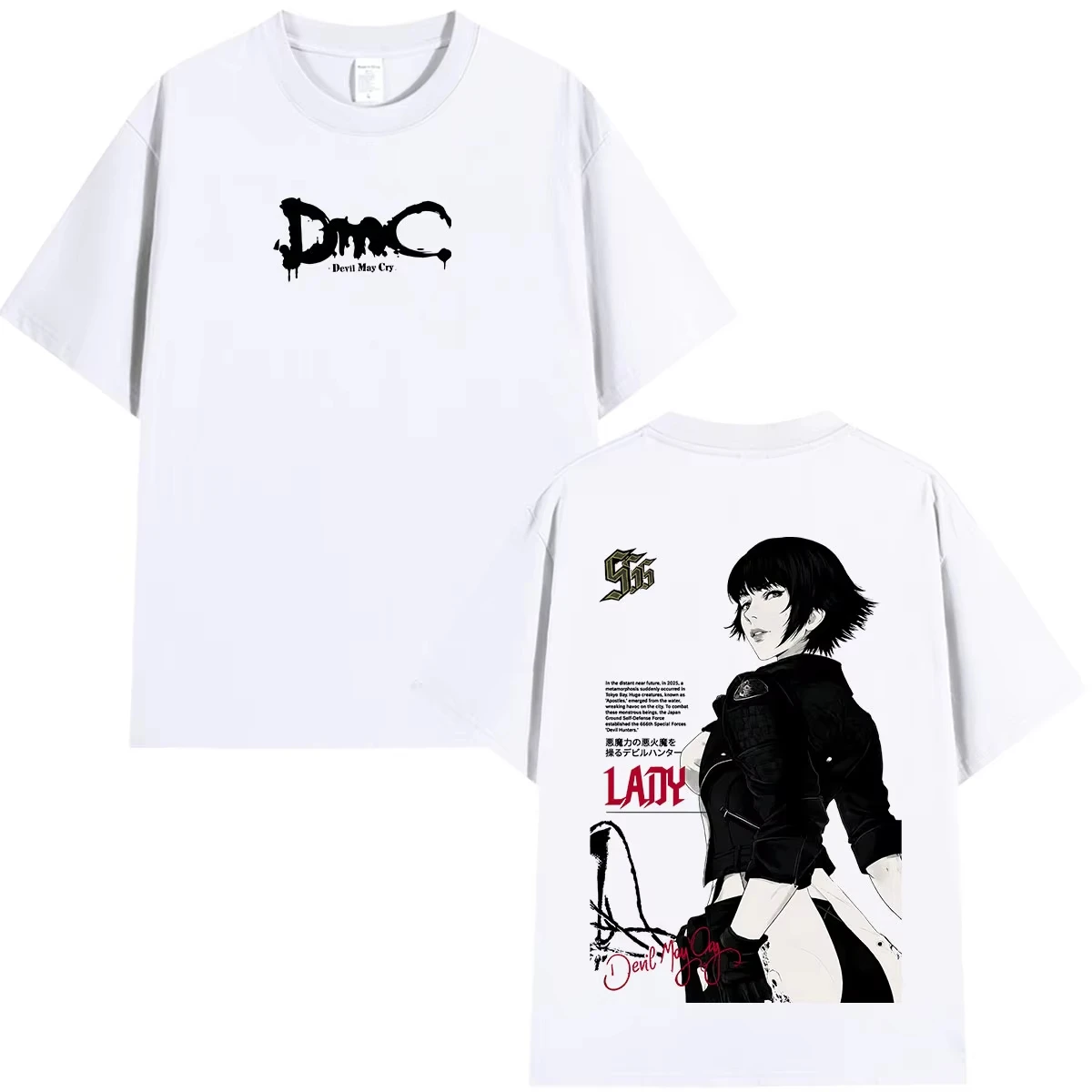 Devil May Cry Graphic Vintage Loose Oversized Unisex Print T-shirts for Men Women Fashion Hip Hop Streetwear Trendy Cotton soft