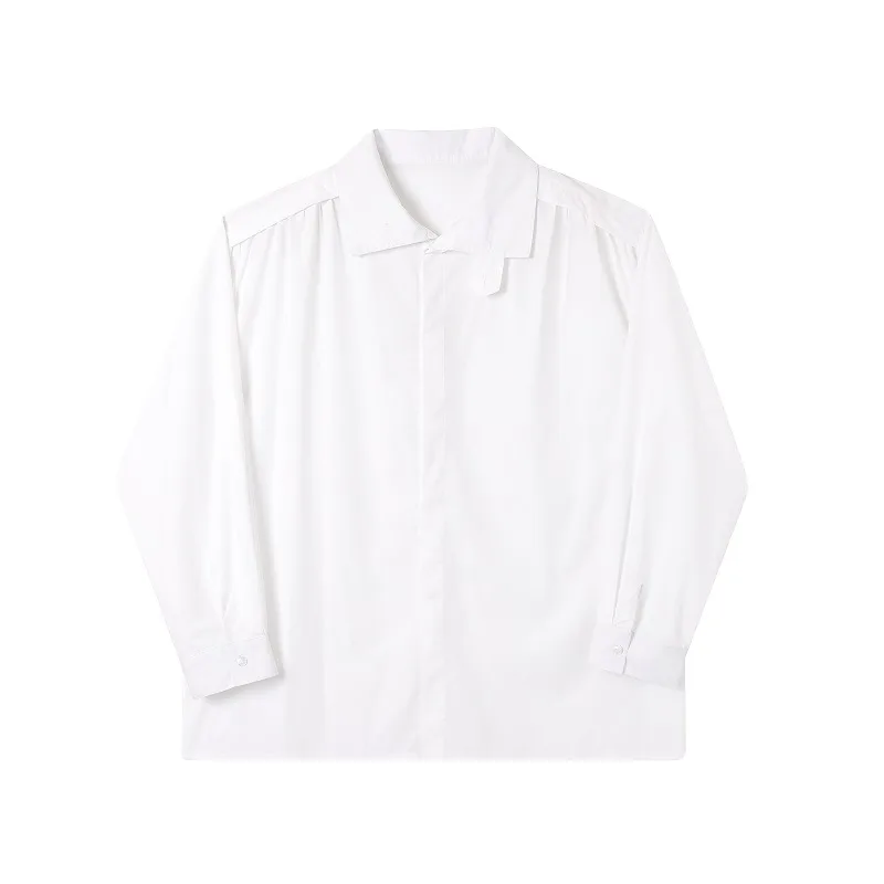 Luzhen Effen Kleur Elegante Lange Mouwen Shirts Hoge Kwaliteit Straat Originele 2024 Nieuwe Koreaanse Stand Nek Mode Tops Lz1931