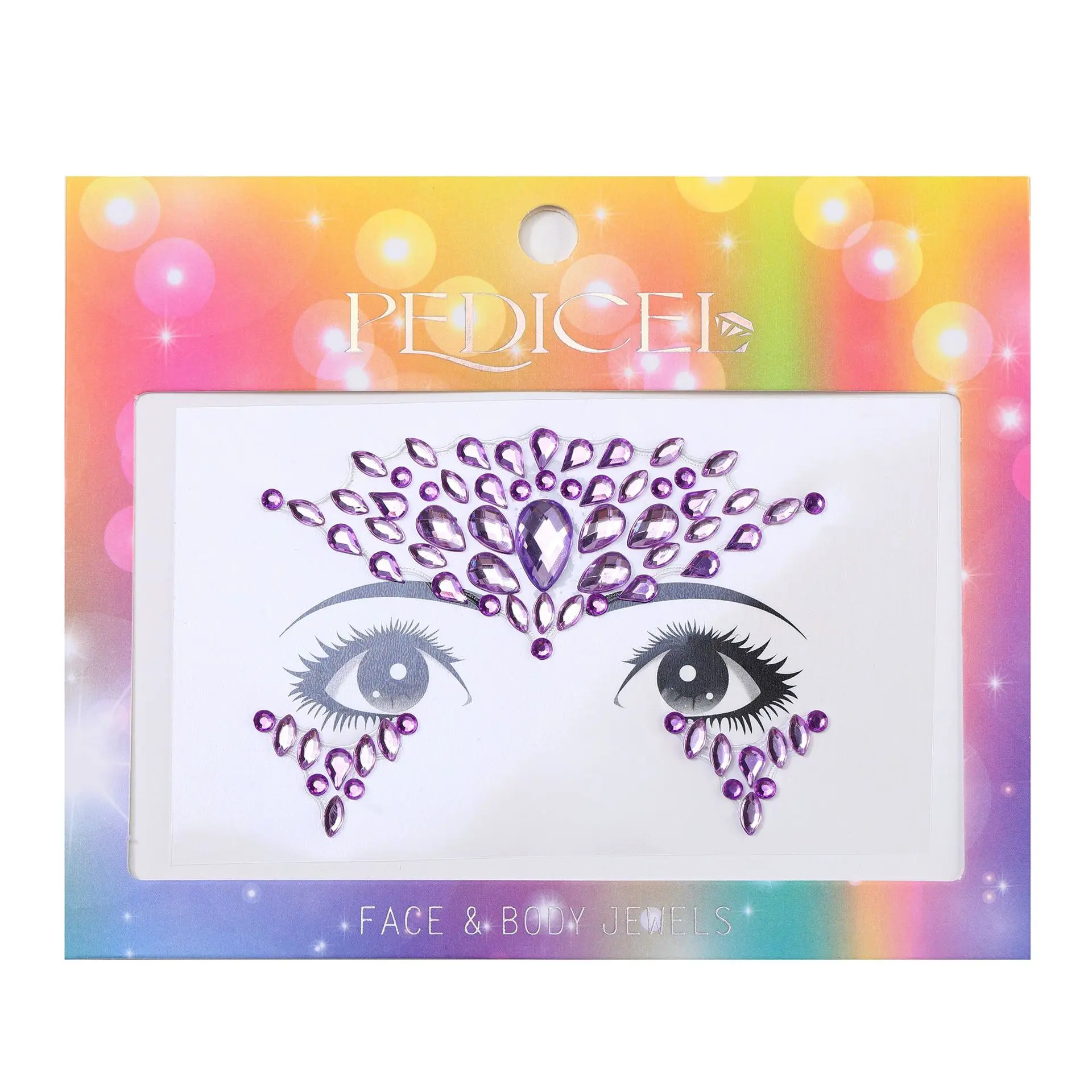 Colourful Kids Makeup Face Stickers Crystal Diamonds Gemstones Girls Women Holiday Glitter Party Self Adhesive Eye Face Tattoos