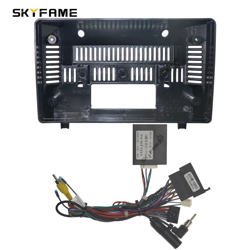 SKYFAME Car Frame Fascia Adapter Canbus Box Decoder Android Radio Dash Fitting Panel Kit For Baic Jinbei Haishi S Shineray x30L