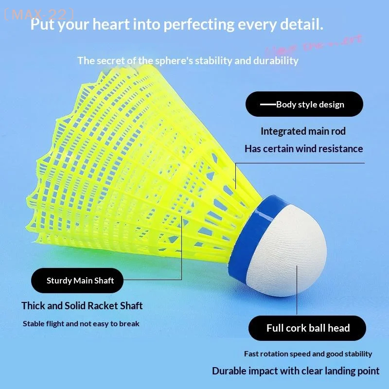 〔MAX-22〕3/6/12PCS Volantes de - Badminton Nylon Shuttlecock reseña y precio