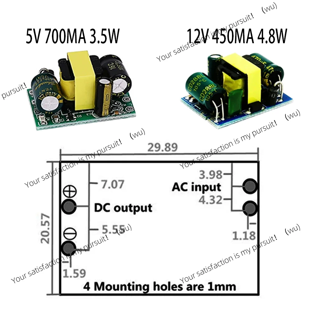 AC-DC 5V 700mA 12V 450mA 9V 500mA 3.5W Precision Buck Converter AC 220V to 5V DC step down Transformer power supply module