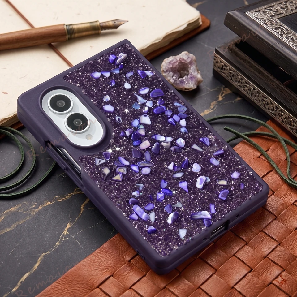 Luxury Bling Bling Glitter Stone Phone Case For Samsung Galaxy Z Flip 8 Fold 8 7 6 4 5 3 Cute Shockproof Cover For Z Fold8 Flip8