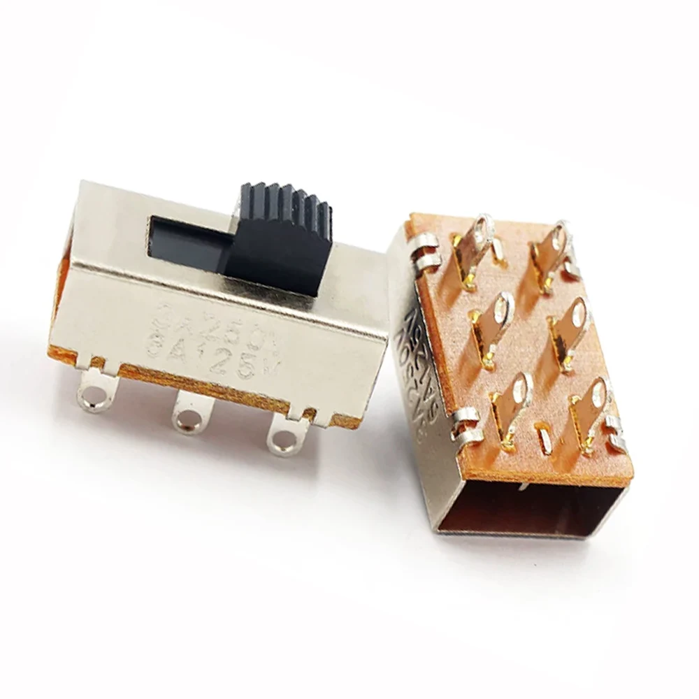 50/100pcs toggle switch SS-23E26 high current sliding switch SS-23F19 earless micro switch car refrigerator power switch
