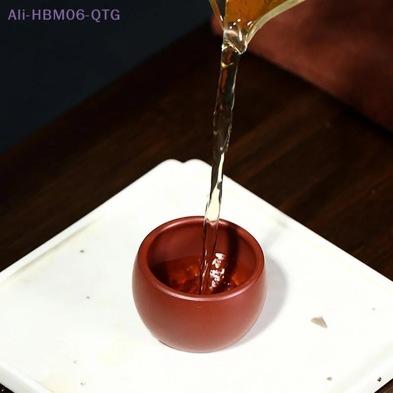 [New] Chinese Yixing Purple Clay Teacup Travel Cup Handmade Tea Bowl Master Tea Cup Customized Tea Set Accessories 50ml