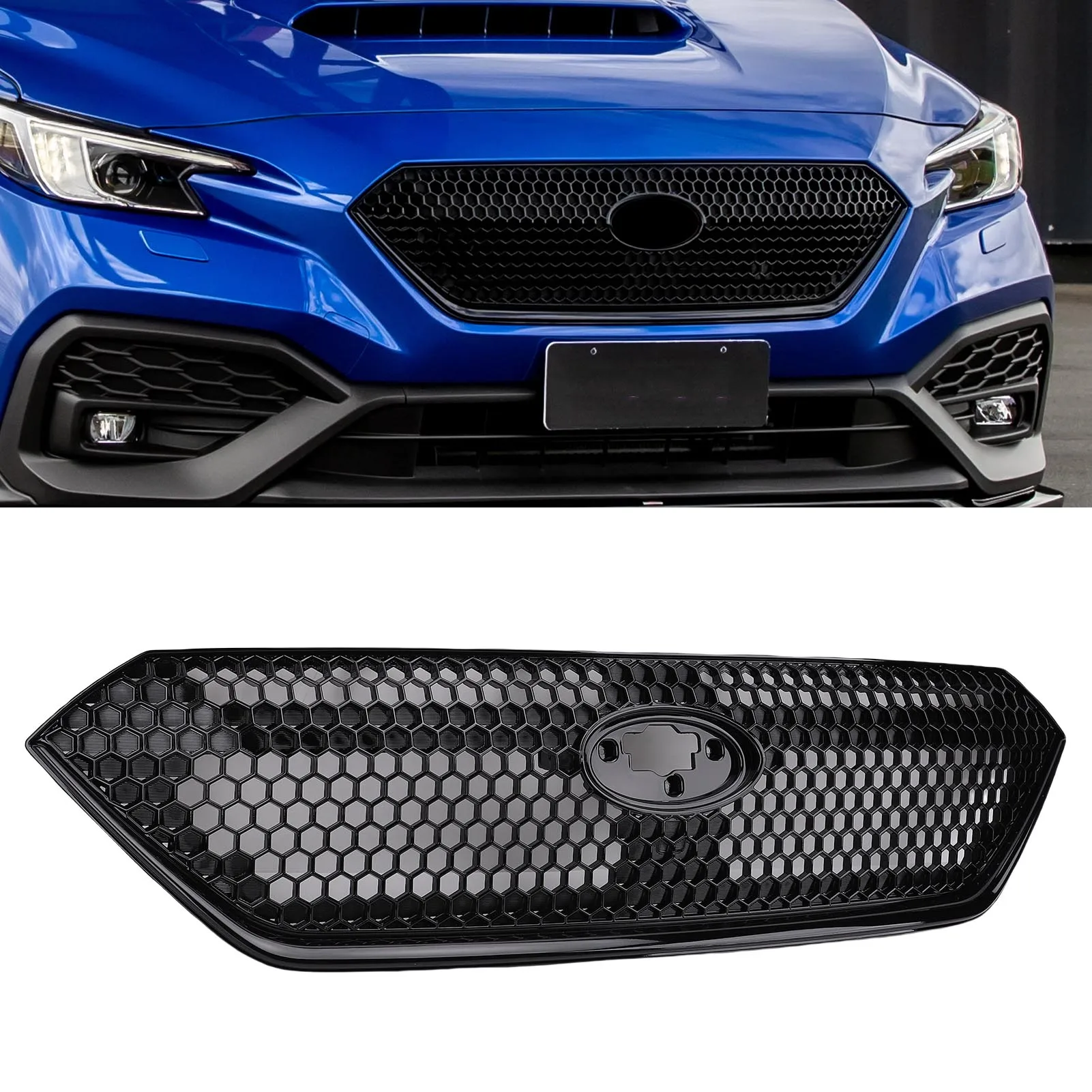 

Front Bumper Grille J1010VC120 Glossy Black Stylish Look Replacement for STI 2022-2023 Front Bumper Grille Vent Cover