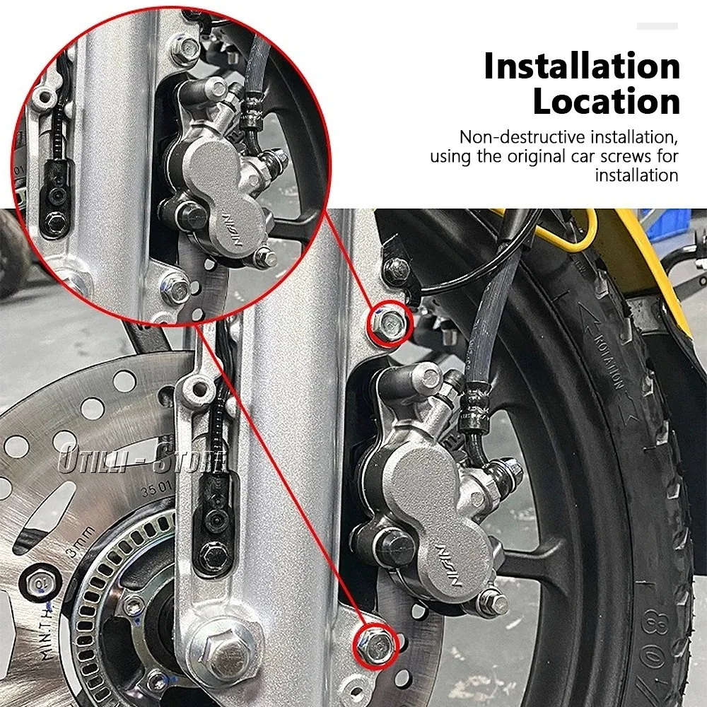 Motorcycle Accessories Black Front Fork Guards kit Brake Caliper Guard For Honda Cross Cub CC110 CROSS CUB CC 110 2023 2024 - Image 6