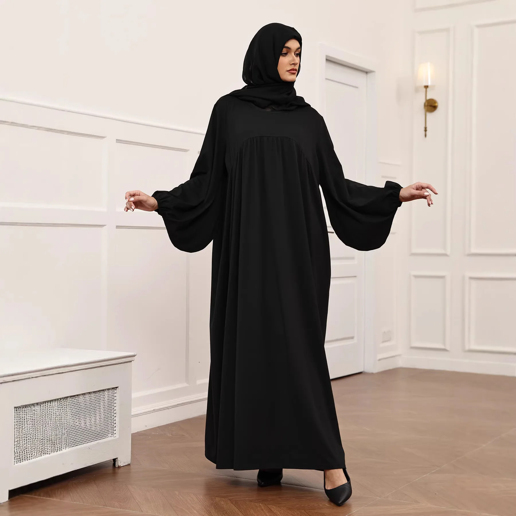 Eid Djellaba Muslim Women Hijab Dress Modest Dubai Abaya Kaftan Caftan Marocain Femme Robe Prayer Islam Jalabiya Kebaya Turkey