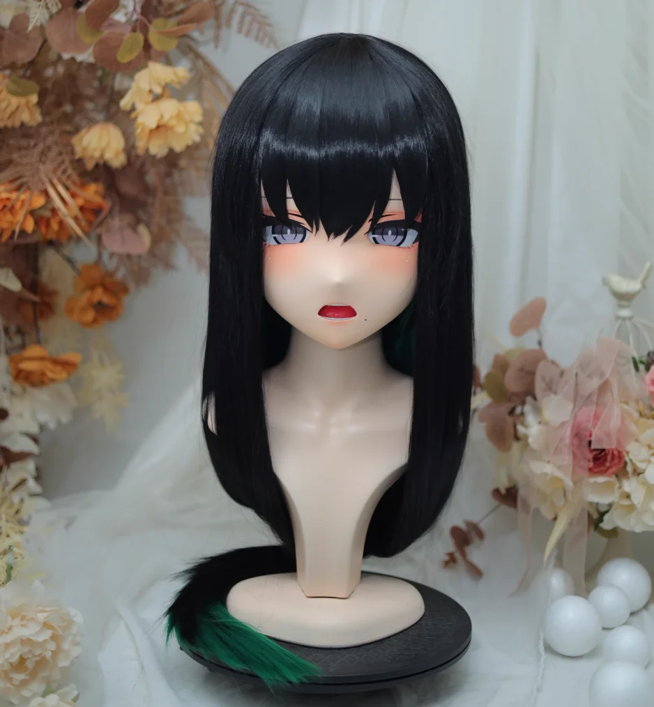

(NFD36--23)Customize Full Head With Lock Pretty Female/Girl Japanese Animego Character Kig Cosplay Kigurumi Mask Crossdress Doll