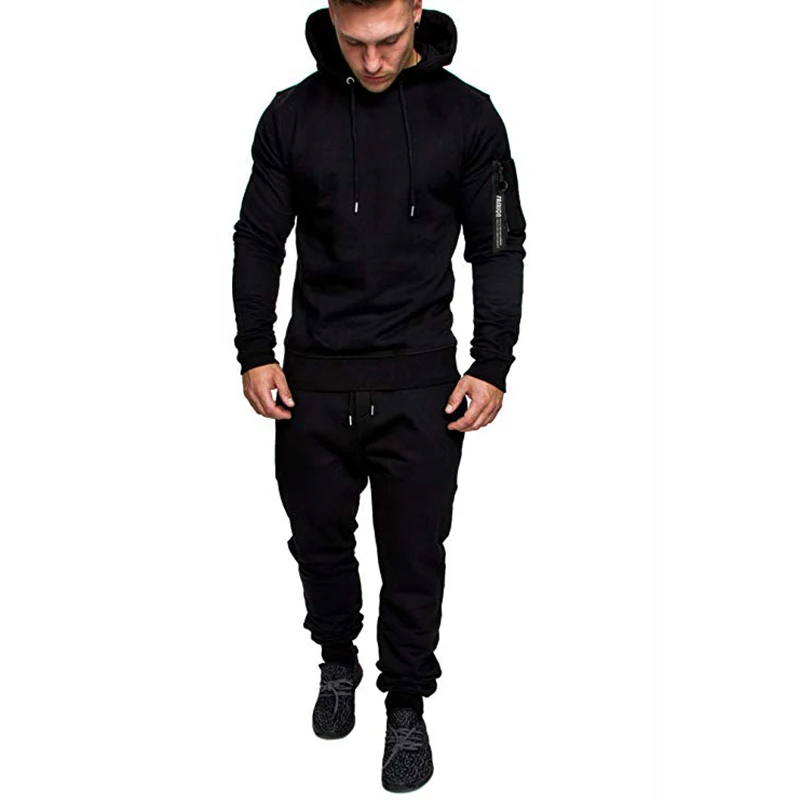 2 Pieces Set Camouflage Men's Suit Long Sleeve Hooded Clothes Outfit Fashion Streetwear Sports Male Pullover and Sweatpants