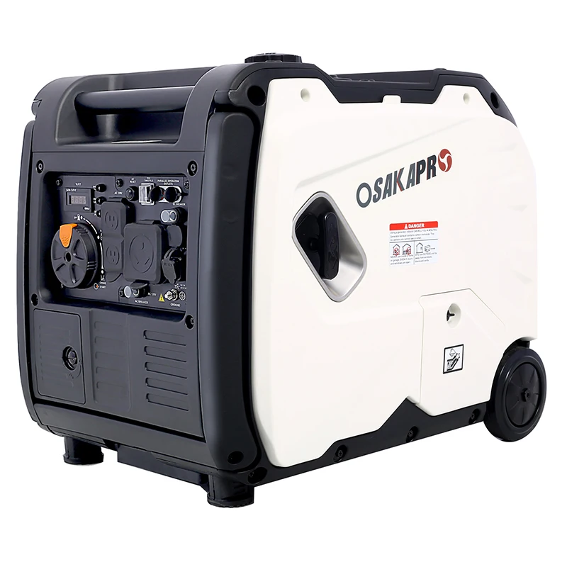 Ultra quiet inverter generator 4500w portable generator with foldable wheel handle, 212cc 4-stroke, compliant with CARB EPA