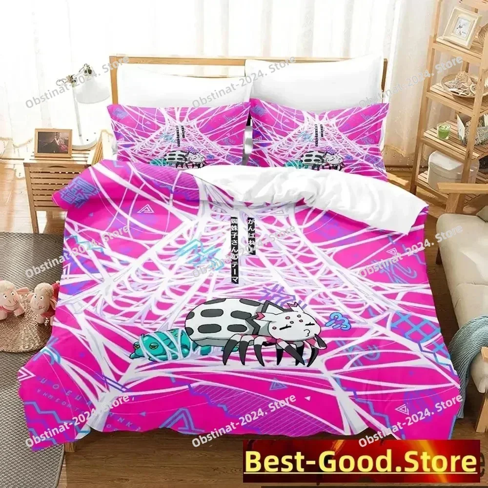 Anime Kumoko So I'm a Spider So What Bedding Set Duvet Cover Bed Set Quilt Cover Pillowcase Comforter king Queen Size Boys Adult