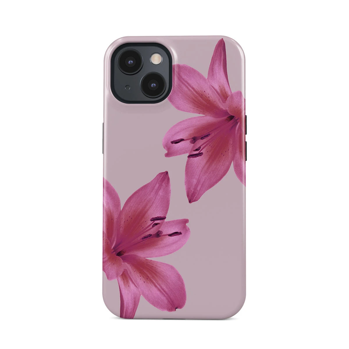 Magnetic Funda Pink Wildflower Case For IPHONE 16ProMax 15 14 13 12 11 PRO Plus Acrylic TPU Two in one Magnetic Phone Cases