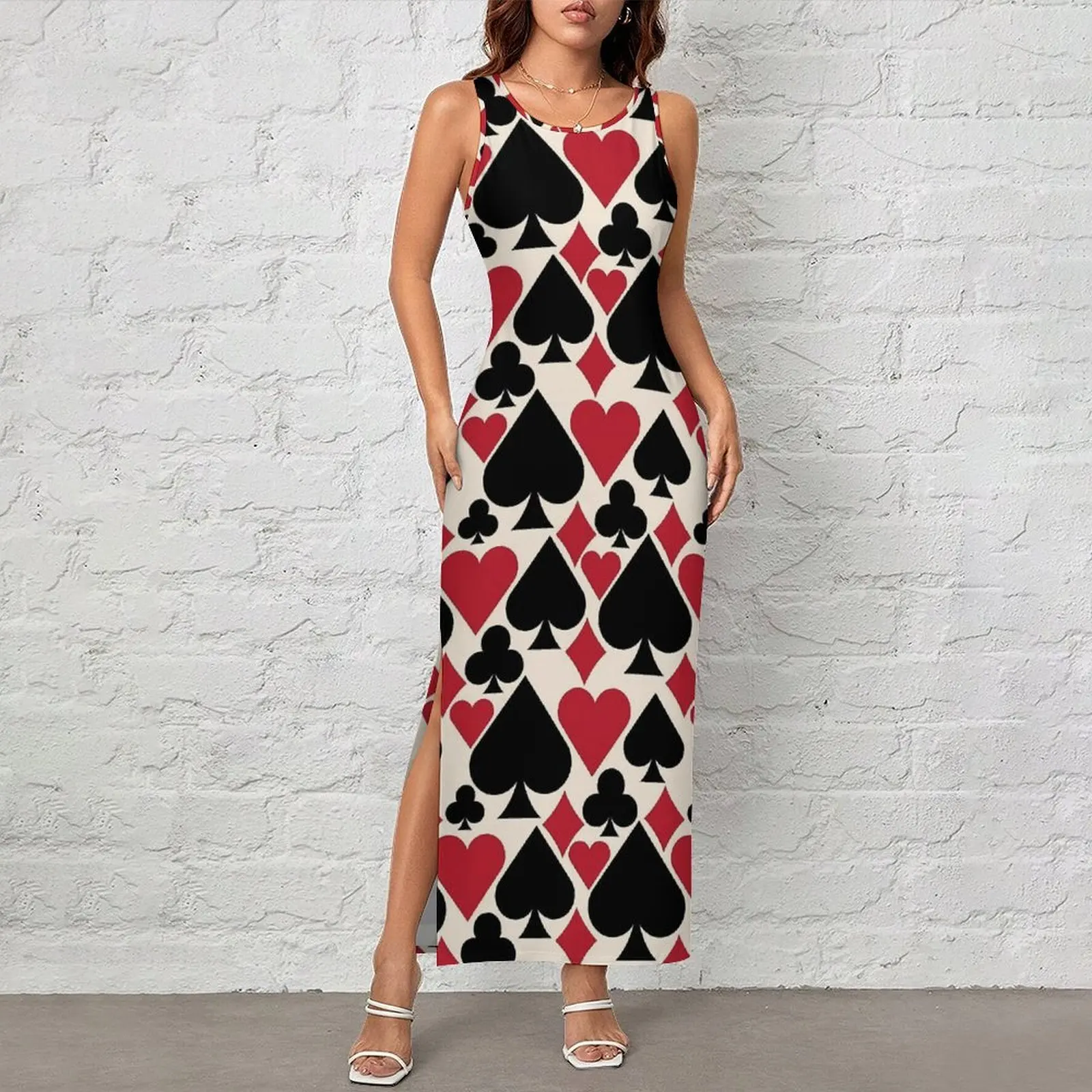 poker-cards-dress-sleeveless-casino-fun-trendy-maxi-dresses-holiday-street-wear-printed-bodycon-dress-big-size