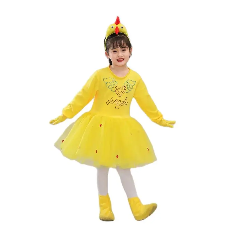 Halloween Children's Little Ducks and Chickens Performance costume Animal Clothing Little Chickens Dance Performance dress