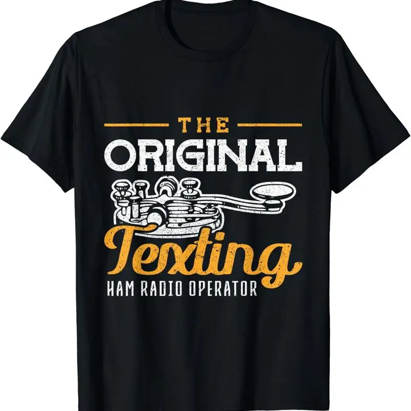 Camiseta con código Morse limitado, camiseta Original con texto de Radioaficionado, talla S 5XL