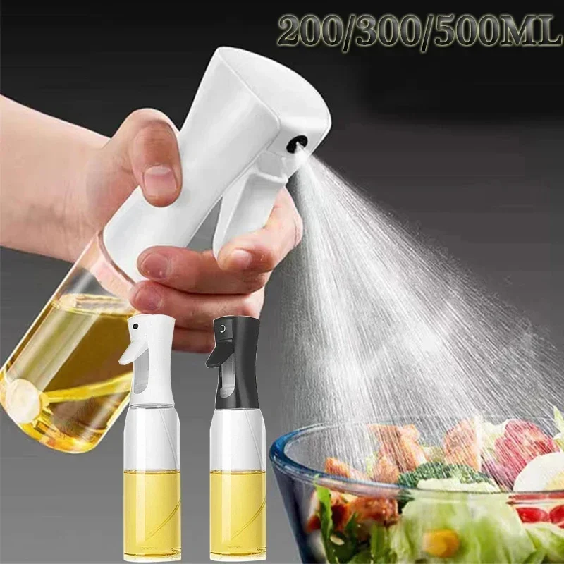 Botella pulverizadora de aceite de 200/300/500ml, dispensador de aceite de oliva para hornear en la cocina, Camping, barbacoa, ensalada, vinagre, salsa de soja, contenedores pulverizadores