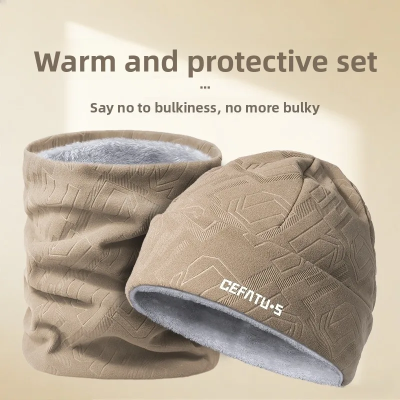 

Thiened Fce Winter Knitted Hat ex Windproof Warm Ear Protection Hat for Autumn And Winter Sports without Brim