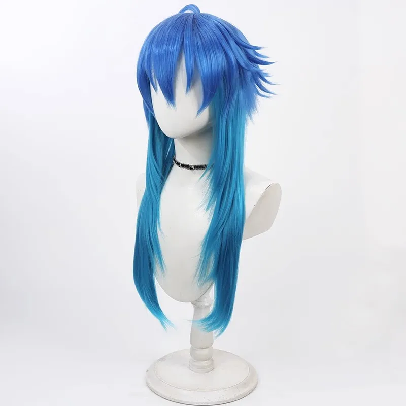 Pelucas de Cosplay Seragaki Aoba de 60cm de largo, disfraz de asesinato dramático, peluca de pelo sintético resistente al calor para fiesta de Halloween + gorro de peluca