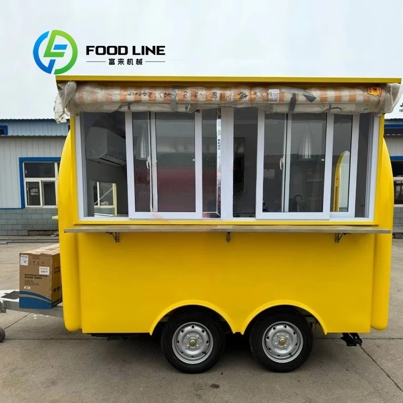 

Outdoor Food Trailer Modern Design Dual Wheel Easy Towing Mobile Food Truck for Commercial Vending Customized