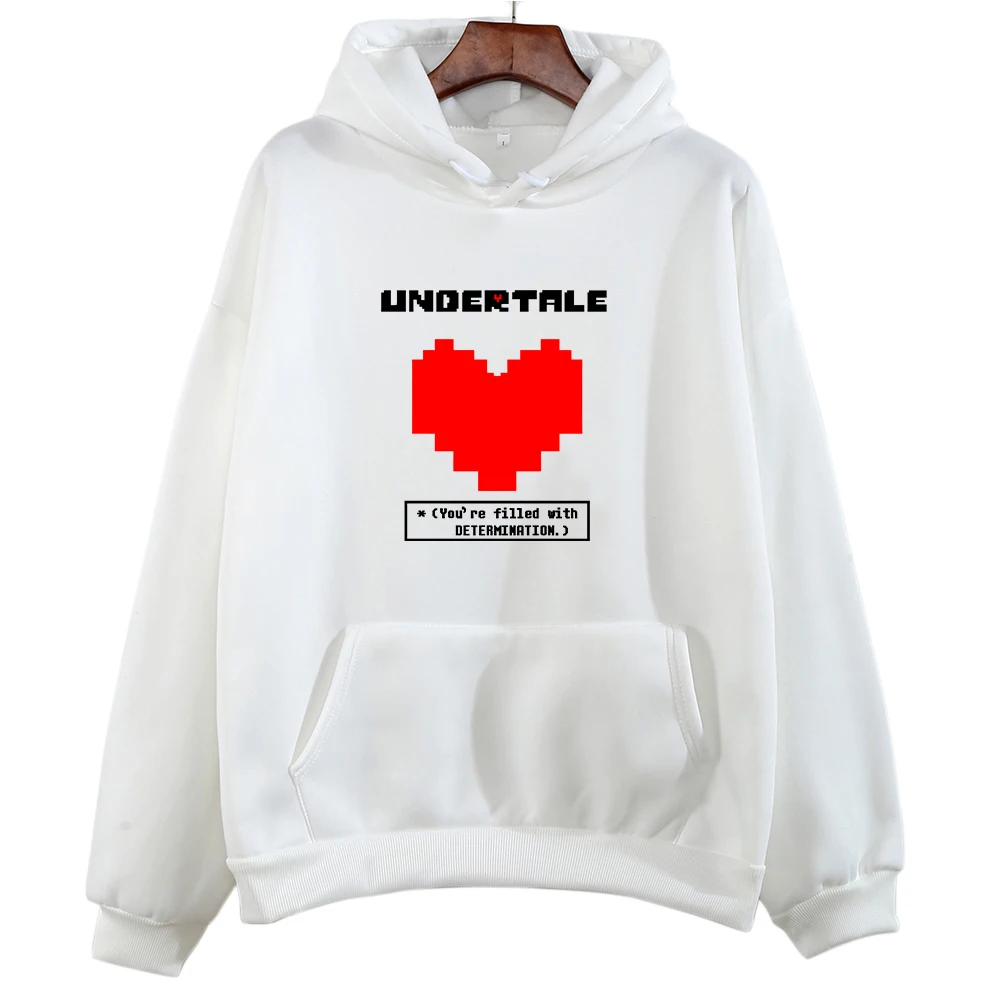 Undertale Game-sudaderas con capucha de determinación para mujer, sudadera informal de manga larga para invierno/otoño, Sudadera con capucha para niña