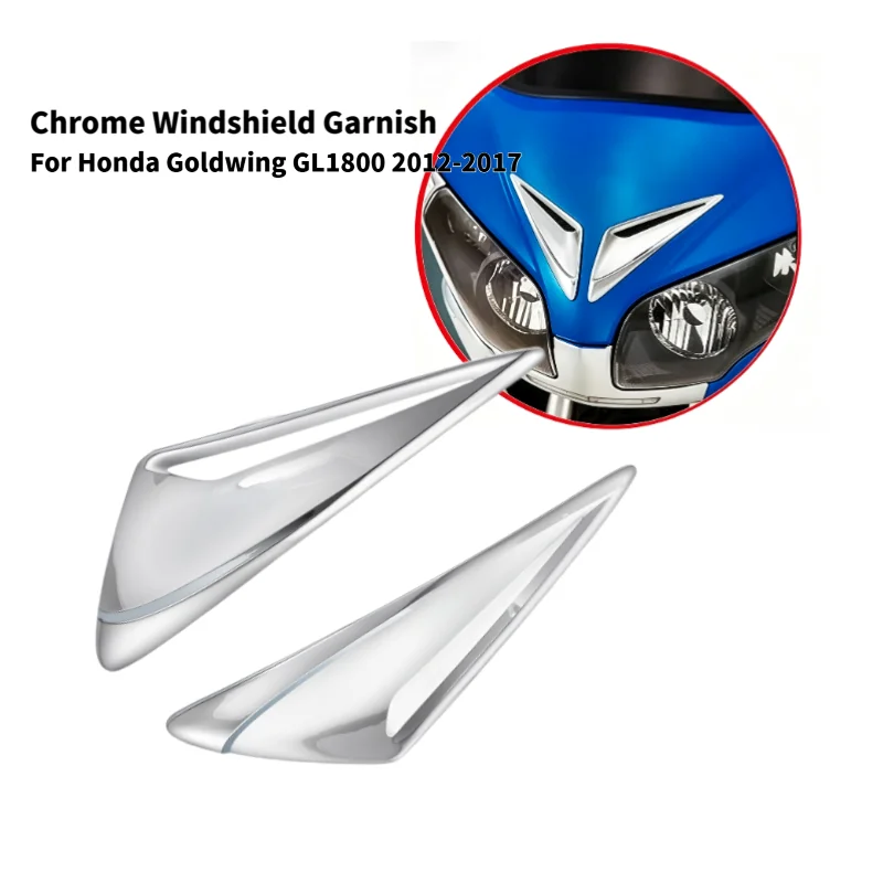 Motorcycle Windshield Chrome Trim Windscreen Fairing Vent Accents For Honda Goldwing GL1800 2012-2017 Airbag Audio Comfort