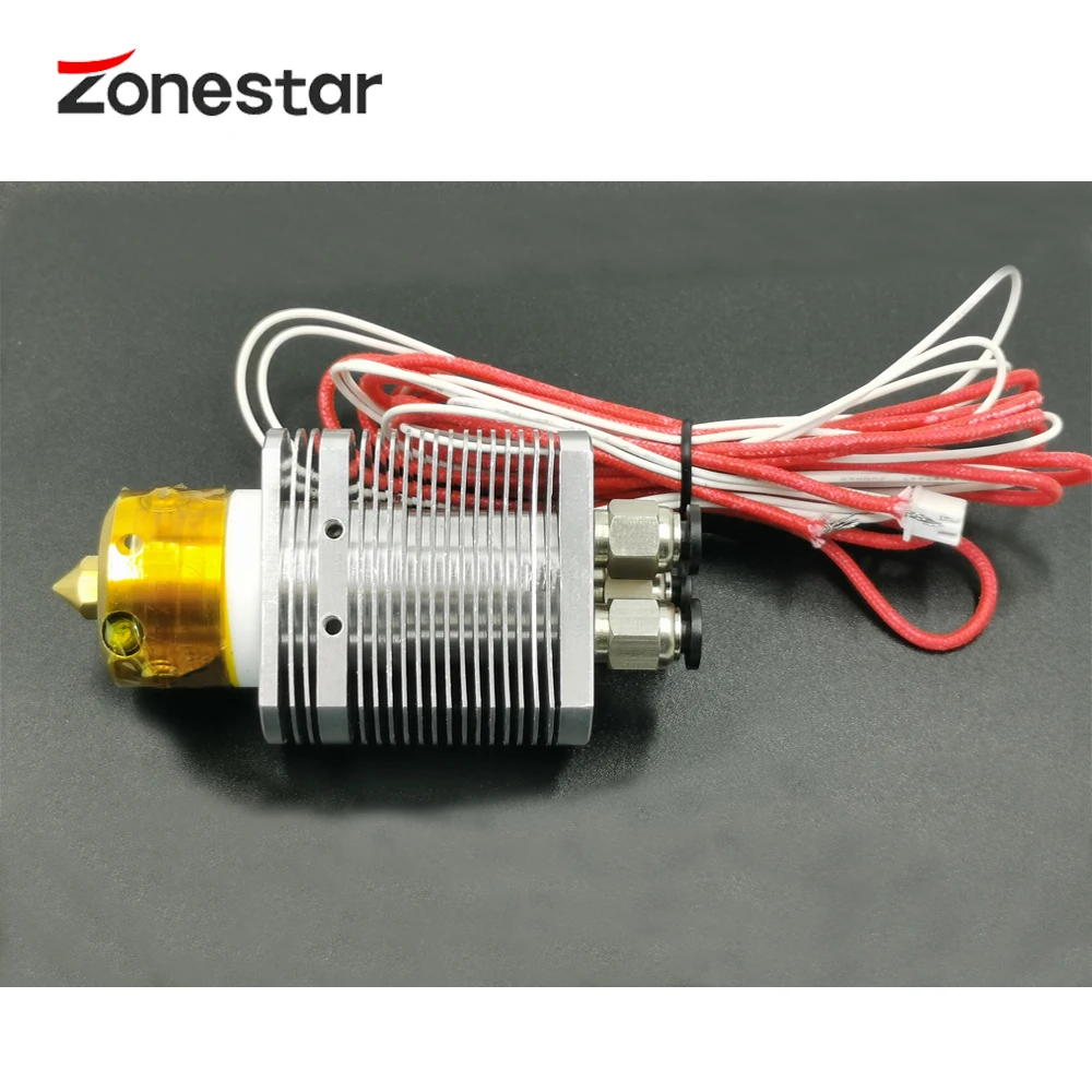 ZONESTAR New 3 Color HOTEND 3-IN-1-OUT 3-IN-2-OUT Mix Color 3-IN-3-OUT 1.75mm 3mm Filament 0.4mm Nozzle Extruder 3D Printer Part