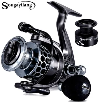 Sougayilang-بكرة صيد مع بكرة مجانية ، بكرة شبوط مضادة للتآكل ، بكرة دوارة ، قوة سحب قصوى ، صاد ،: 1 ترس ، 28 رطل