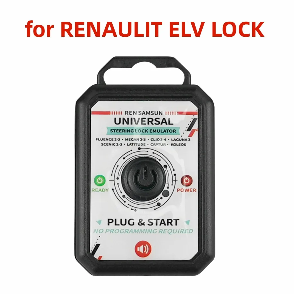 Новейший симулятор блокировки рулевого управления для Renault ELV LOCK Sa-msung, универсальный разъем ESL ELV и запуск со звуком блокировки Новейший симулятор блокировки рулевого управления для Renault ELV LOCK Sa-msung, универсальный разъем ESL ELV и запуск со звуком блокировки