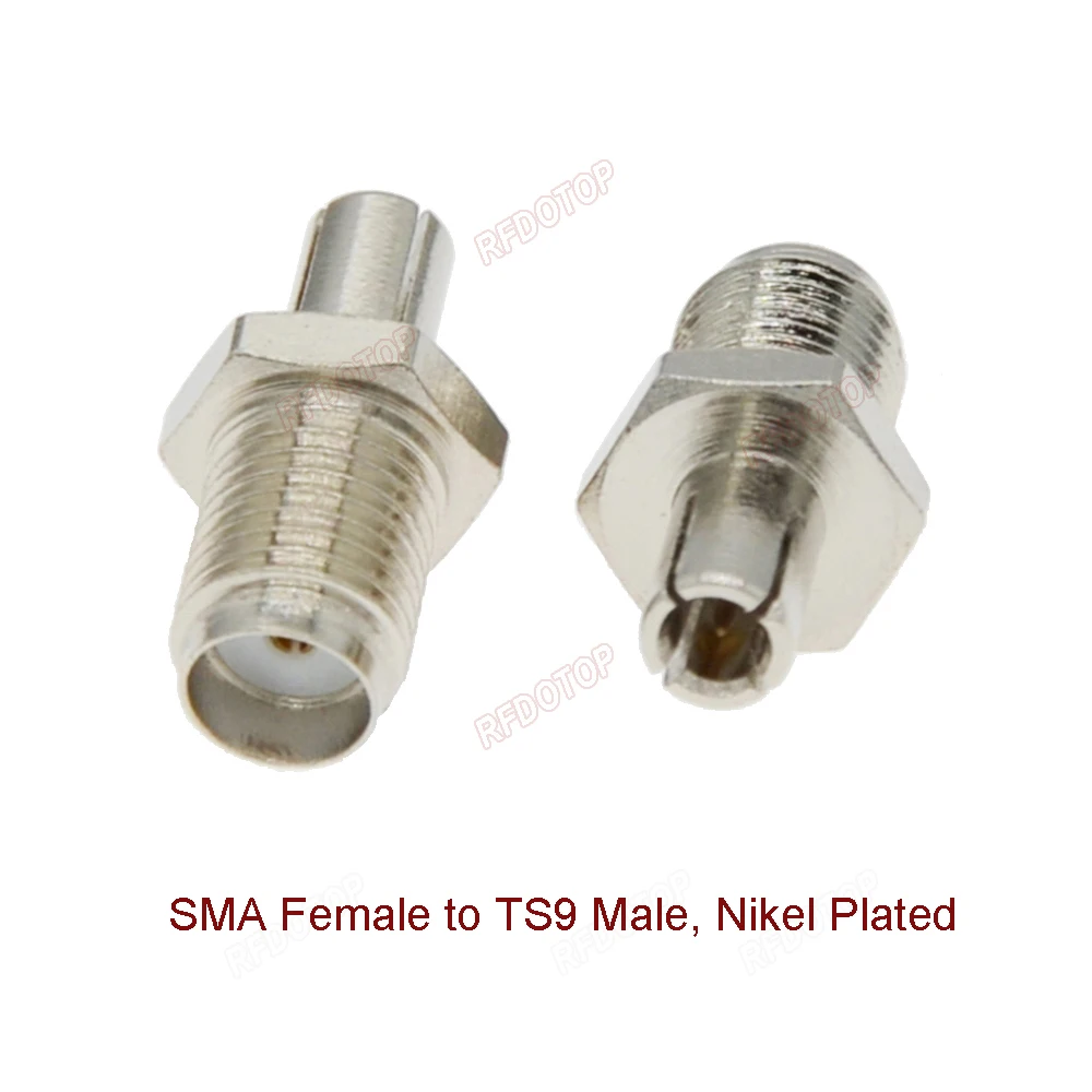 1pcs SMA FemaleTo TS9 Male Coax Connector SMA/RP-SMA Female Jack To TS9/CRC9 Male Plug Nikel/Gold Plated 50 Ohm