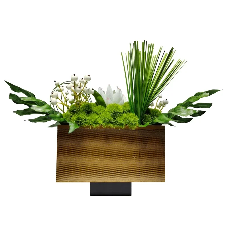 New Chinese-style simulated flower ornament model room living room hotel entrance creativity