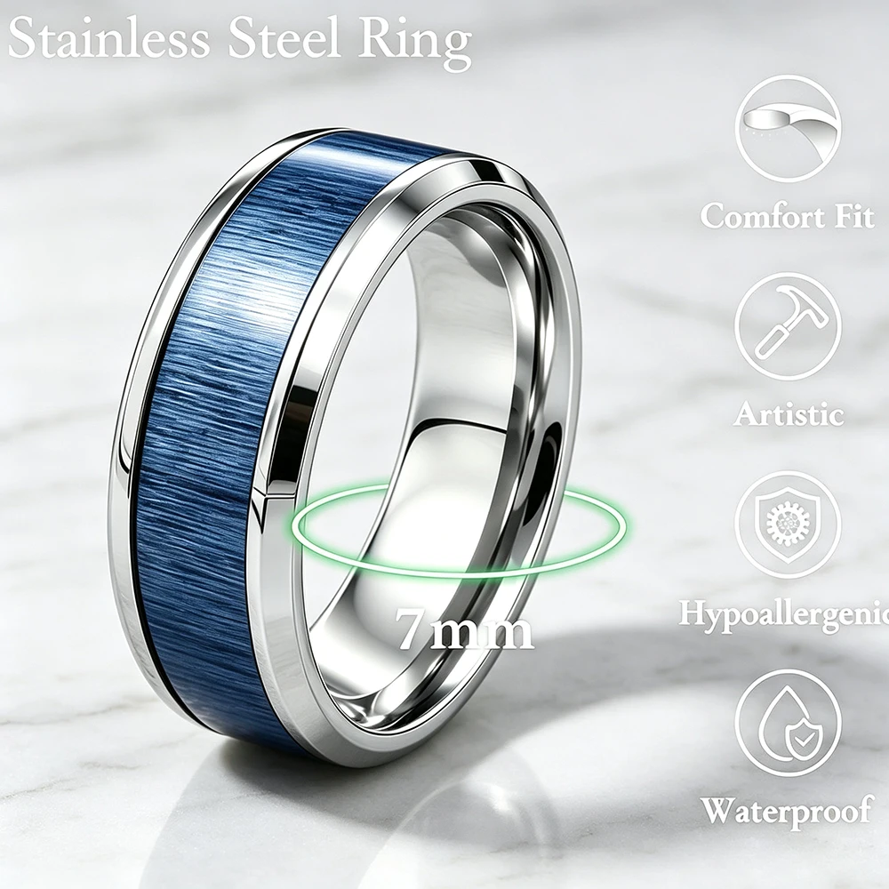 RFID T5577 125kHz Golden or Sliver Wood Grain Epoxy Resin Stainless Steel Ring,Rewritable TK4100/EM4305 Access Control Card