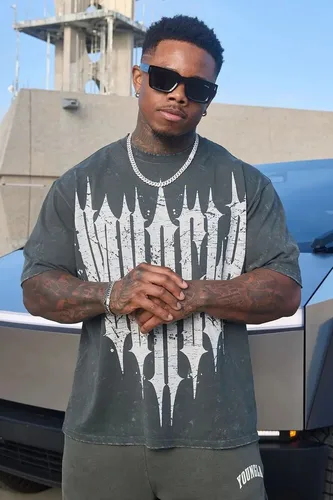 Imagen 1 del producto YA-Camiseta para correr de gran tamaño para hombre, camiseta deportiva de verano con estampado de algodón, manga corta, gimnasio, correr, entrenamiento, manga corta