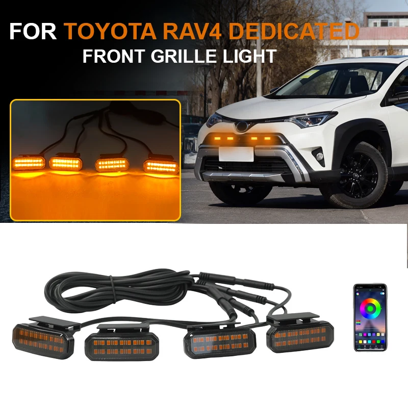 

18LED Front Grille Light FOR TOYOTA RAV4 Car Daytime Running Light Wheel Eyebrow Lamp For Pickup Offroad 12V