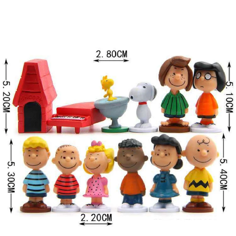 Japan Cartoon Erdnüsse Snoopy Charlie Sally Woodstock Mini Figur Modell Spielzeug Miniatur Kuchen Menschen Sammlung Requisiten Geburtstag Geschenk – Detail 2