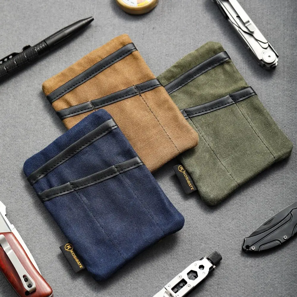 مشمع قماش EDC جيب الحقيبة انغلق جيب حامل بطاقة صغيرة EDC المنظم المدمجة محفظة نسائية للعملات المعدنية EDC أدوات حقيبة التخزين