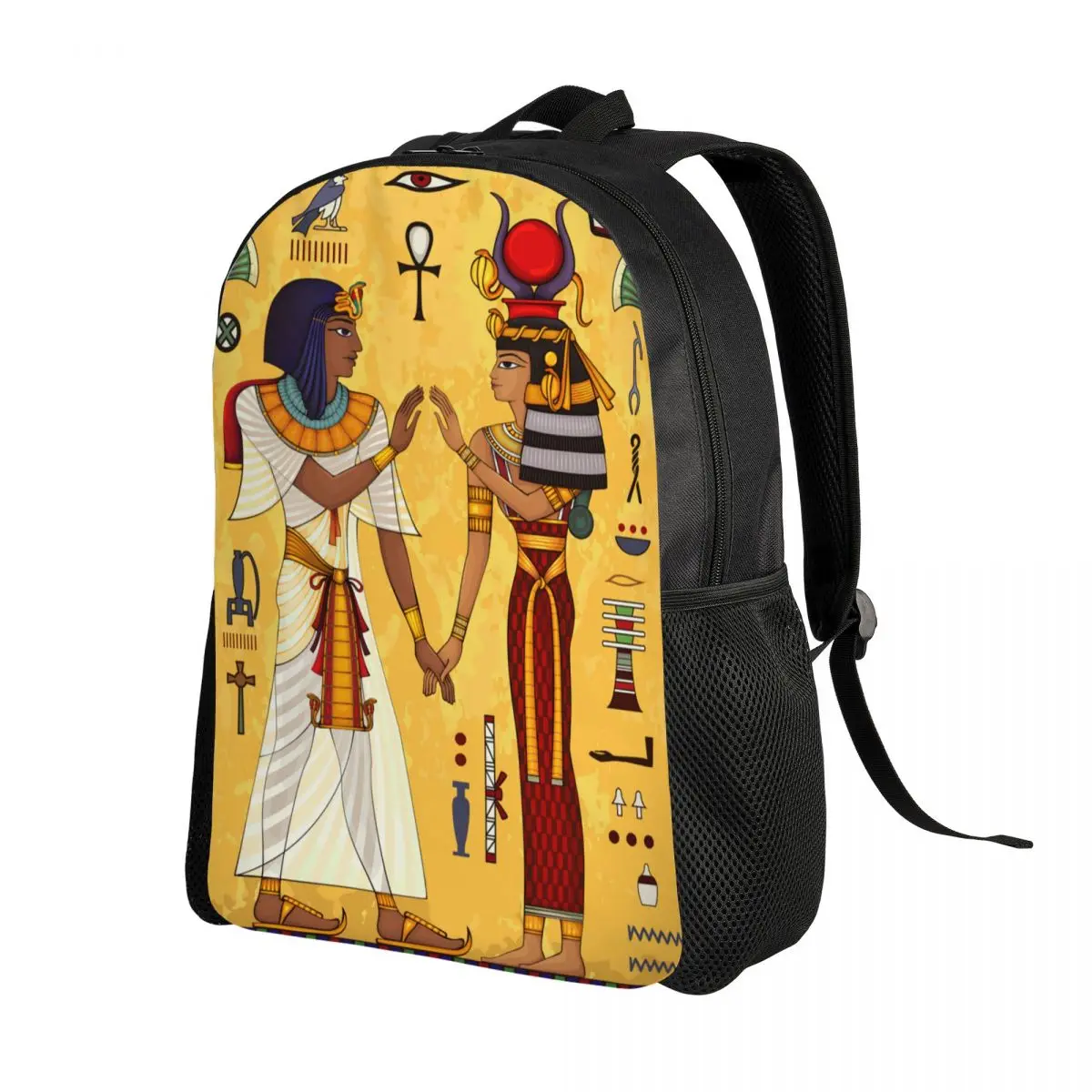 Antigo Egito Totem Faraó Anubis Mochila, Escola e faculdade Student Bookbag, Fits 15 "Laptop, Egípcio Hieropédica Educação Bag