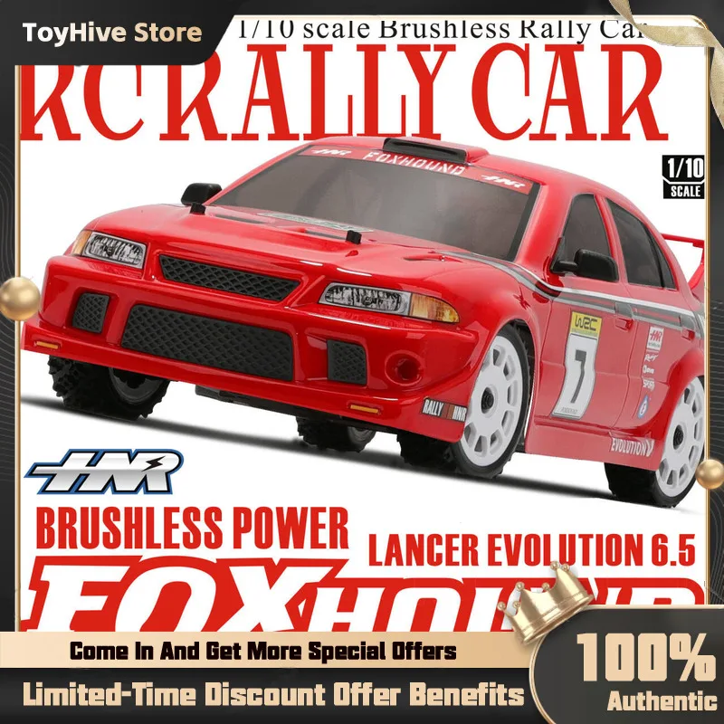 Hnr H9804 Foxhound Brushless Rally Car 1/10 Rc Modelo de Controle Remoto Elétrico Carro Off-Road 2.4ghz 4wd Adulto Crianças Brinquedos