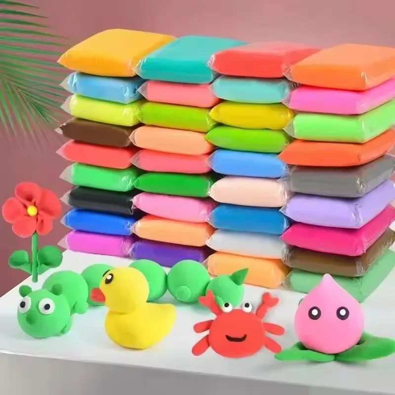 12/24/36/48color Air DIY Clay Colorful Children Soft Clay with Tools Creative Art Crafts Dough Sensory Play Kids Birthday Gift