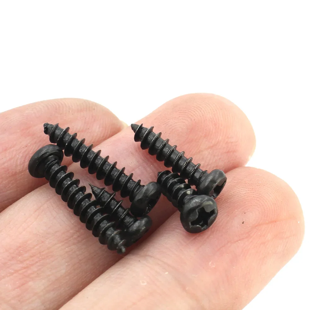 

Black Carbon Steel Cross Round Head Phillips Self-tapping Screw M1 M1.2 M1.4 M1.5 M1.7 M2 M2.3 M2.6 M3 M3.5 M4 M5 Screws 50-100