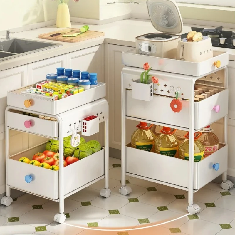 

Тележка для кухни — 5-ярусная тележка на колесиках для хранения на колесиках для кухни, мобильный органайзер на колесиках, компактная полка для фруктов и овощей