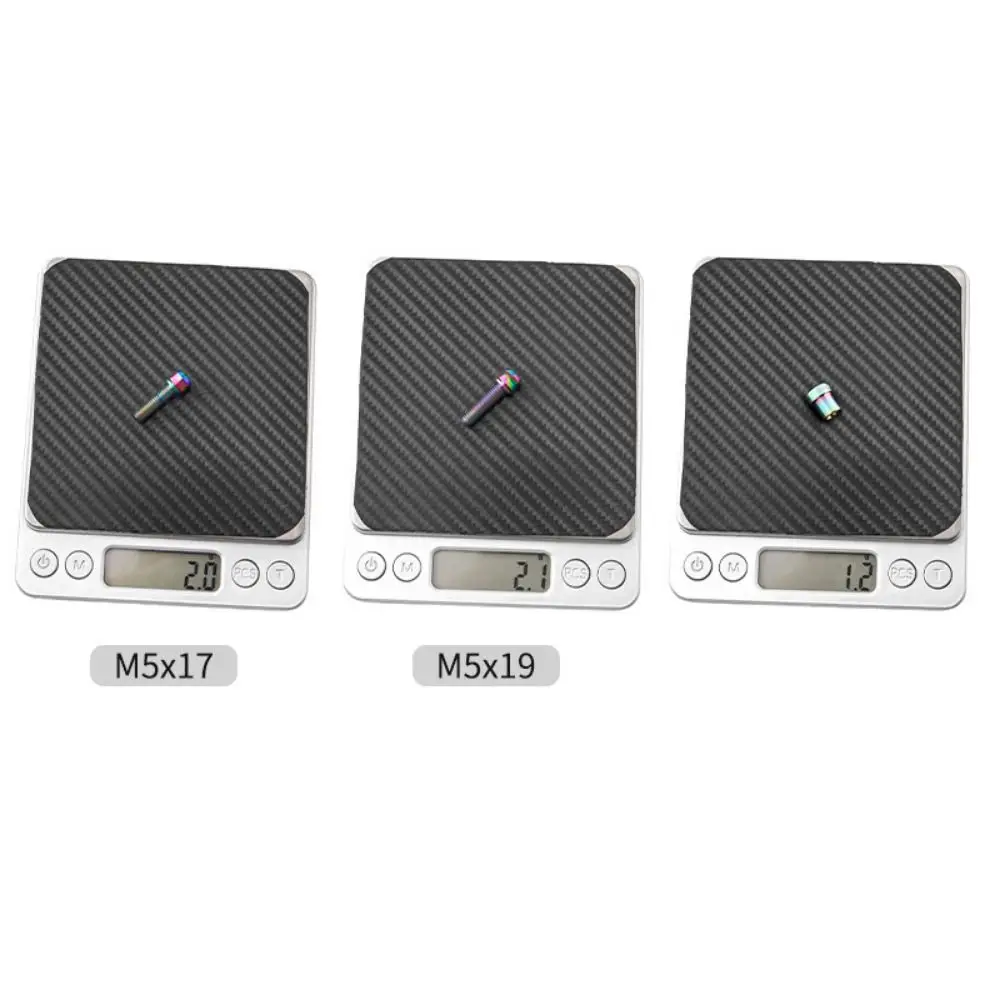 Aluminum Alloy Bicycle Stem Fixing Nut M5*17mm M5x19mm Bike Handlebar Stem Lock Bolt Ti Bolts Fixing Bolts