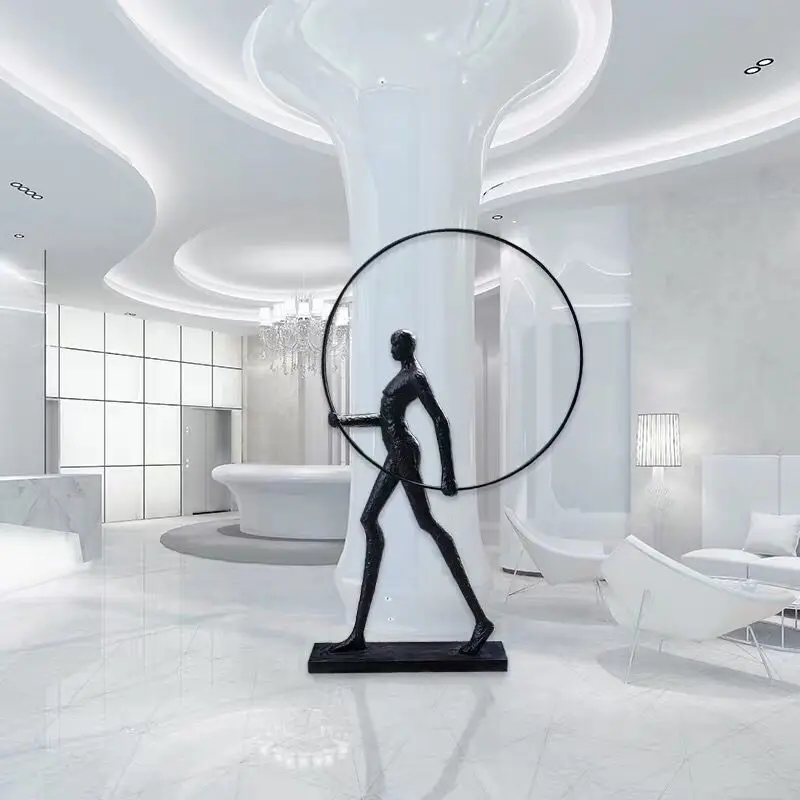 Creative abstract figure ornament Large floor-to-ceiling decorative artwork